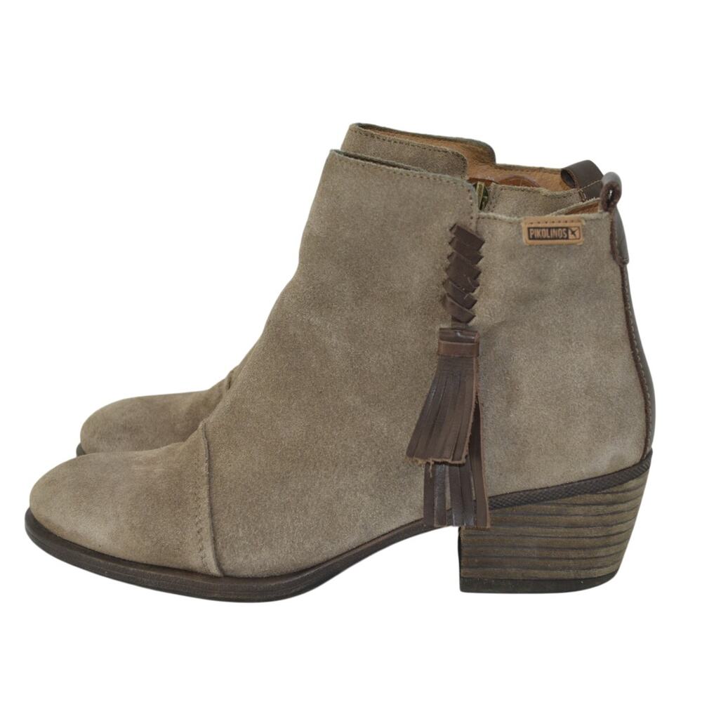 Pikolinos Baqueira Size 9 Womens Suede Booties Ankle Boots ER 40